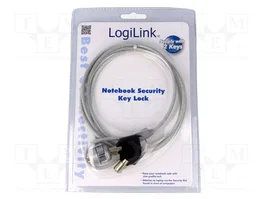 LOGILINK Fil de sécurité argent avec protection par clé
