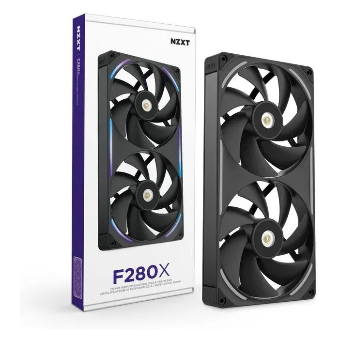 Nzxt F280X Core Ventilateur PC RGB Noir 280 mm Cadre Unique (RF-U28PN-B1) Roulement FDB 2400-3100 trs/min Nzxt F280X Core Ventilateur PC RGB Noir 280 mm Cadre Unique (RF-U28PN-B1) Roulement FDB 2400-3100 trs/min