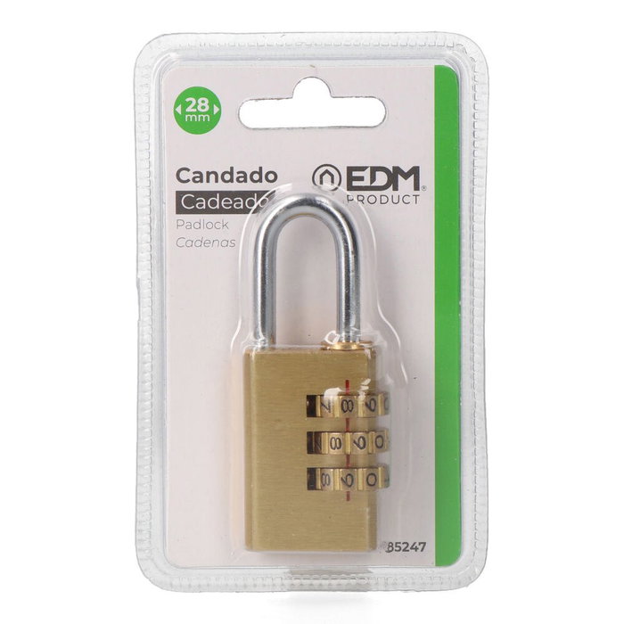 Edm Cadenas en laiton avec combinaison 28 mm Edm Cadenas en laiton avec combinaison 28 mm