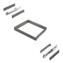Emuca Rack avec glissières à extension totale et à fermeture douce pour accessoires d'armoire Quartz, 562-588mm, Aluminium et plastique, Titane