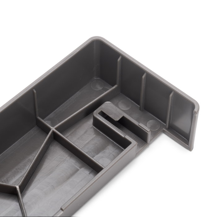 Emuca Rack avec glissières à extension totale et à fermeture douce pour accessoires d'armoire Quartz, 562-588mm, Aluminium et plastique, Titane