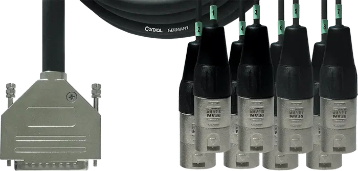 CORDIAL Câble Interface Sub-D 8 Broches Mâle XLR 5 mètres CORDIAL Câble Interface Sub-D 8 Broches Mâle XLR 5 mètres