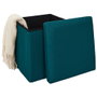 Home Deco Factory Pouf Pliable Atom Bleu
