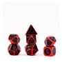 FanRoll pack dés Red with Black Enamel (7)