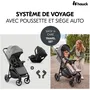 Hauck - Ensemble de voyage 2-en-1 Shop N Care Poussette + Siège auto + Adaptateurs - Gris - 4 roues - Jusqu'à 22 kg
