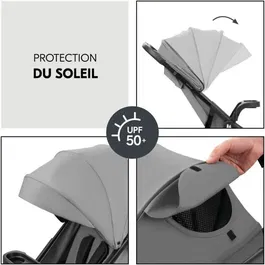 Hauck - Ensemble de voyage 2-en-1 Shop N Care Poussette + Siège auto + Adaptateurs - Gris - 4 roues - Jusqu'à 22 kg