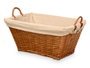 KIPIT Panier rectangulaire en osier avec anses