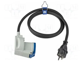 AS SCHWABE Rallonge réseau H07RN-F 3G2,5mm² 1,5m Noir