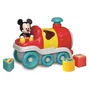 Clementoni - Le Train des Formes de Mickey, Trieur de Formes à Tirez avec Cheminée et Porte qui S'Ouvre, Jouet Éducatif pour Enfant