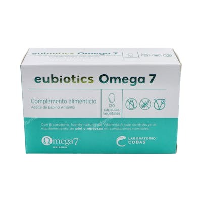 Cobas Eubiotics Omega 7 120 gélules - Complément alimentaire à l'huile d'argousier SBA24® et bêta-carotène - Maintien de la peau et des muqueuses Cobas Eubiotics Omega 7 120 gélules - Complément alimentaire à l'huile d'argousier SBA24® et bêta-carotène - Maintien de la peau et des muqueuses