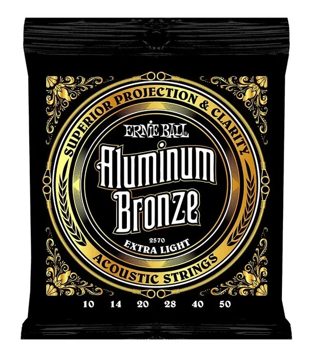 Ernie Ball Jeu de cordes acoustiques Aluminium Bronze Extra Light 10-50 Ernie Ball Jeu de cordes acoustiques Aluminium Bronze Extra Light 10-50