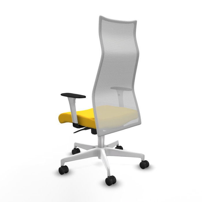 Piqueras y Crespo Chaise de Bureau Albacete Jaune et Blanc