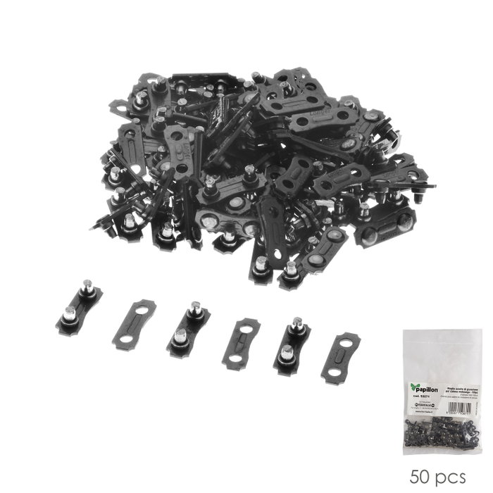 PAPILLON Maillons de Jonction pour Chaînes de Tronçonneuse (Pack de 50 pièces) PAPILLON Maillons de Jonction pour Chaînes de Tronçonneuse (Pack de 50 pièces)