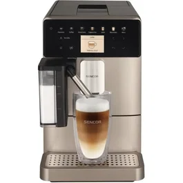 Sencor SES 9350CH Machine à Expresso Automatique avec Broyeur, 19 Bars, LCD Couleur, Système EasyLatte pour 15 Boissons (Espresso, Cappuccino, Flat White)