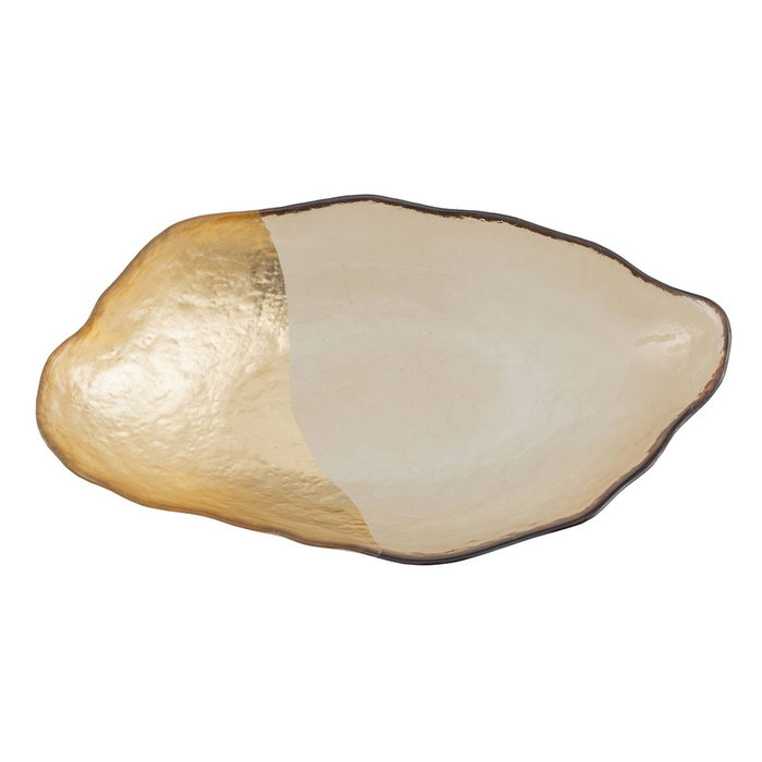 Centre de Table Doré verre 34 x 19 cm 34 x 19 x 5 cm