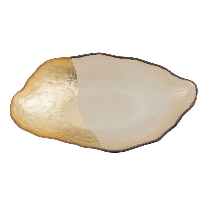 Centre de Table Doré verre 34 x 19 cm 34 x 19 x 5 cm