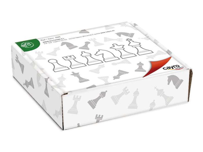 Cayro Jeu d'échecs en bois avec figurines sous blister - Multilingue (français, anglais, allemand, italien, espagnol, portugais)