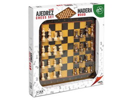 Cayro Jeu d'échecs en bois avec figurines sous blister - Multilingue (français, anglais, allemand, italien, espagnol, portugais)