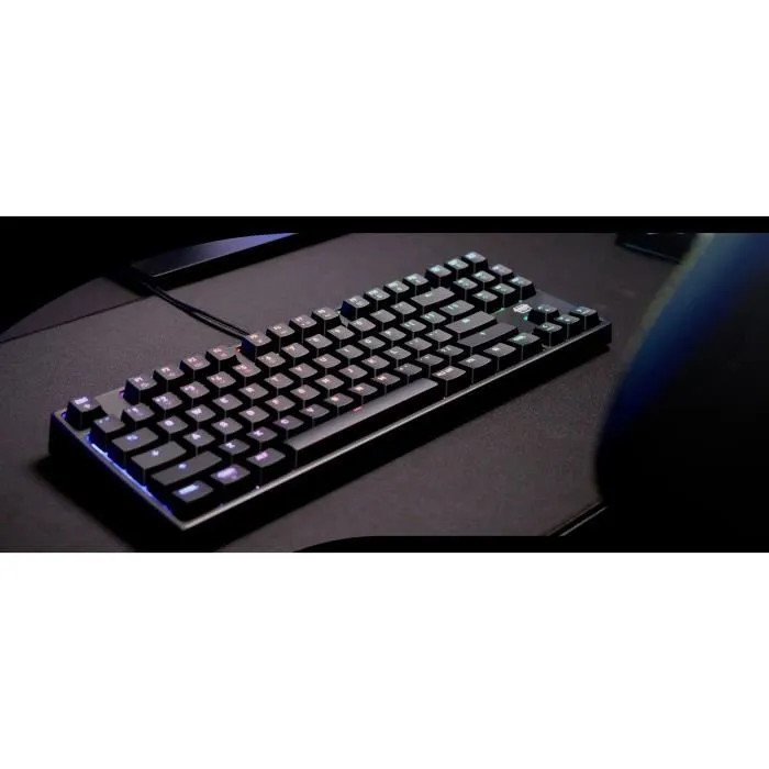 XTRFY Clavier de Gaming Mécanique K4V2 RGB TKL - Format 65% Sans Pavé Numérique, Commutateurs CHERRY MX2A Red, Rétroéclairage RGB 6 Zones, Noir