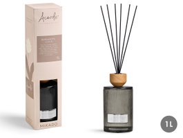 Acorde Mikado Redondo 1000 ml Bergamots Lotus Diffuseur parfumé d'ambiance en verre avec 10 tiges (Set de 4)