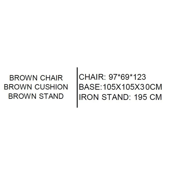Chaise de jardin Home ESPRIT Marron 97 X 69 X 123 CM