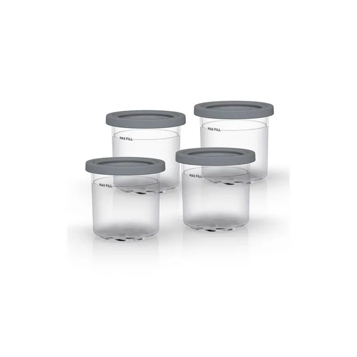 Ninja Lot de 4 pots avec couvercle pour CREAMi NC302 (473 ml) Ninja Lot de 4 pots avec couvercle pour CREAMi NC302 (473 ml)
