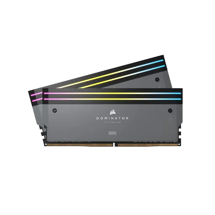 Corsair CMP64GX5M2B6000Z30 DOMINATOR TITANIUM RGB DDR5 64Go (2x32Go) 6000MT/s CL30 1.4V Corsair CMP64GX5M2B6000Z30 DOMINATOR TITANIUM RGB DDR5 64Go (2x32Go) 6000MT/s CL30 1.4V