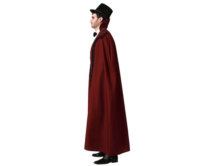atosa Déguisement Vampire Bordeaux avec Cape, Gilet et Pantalon pour Adulte