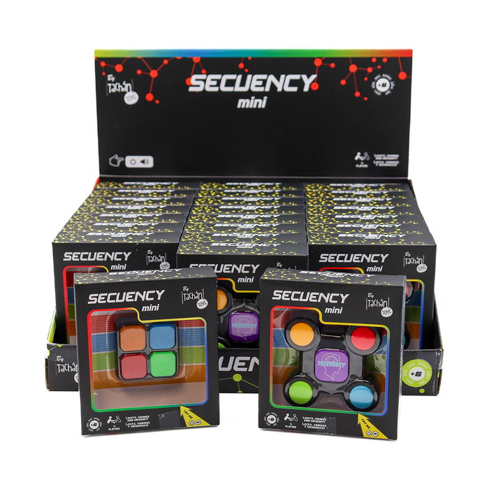 TACHAN Display de Jeu de Mémoire de Poche - 2 Modèles, 24 Unités - Version Multilingue (Anglais, Français, Allemand, Italien, Portugais, Espagnol) - À partir de 3 ans