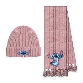 Cerdá Tu:T.Unica - Ensemble 2 pièces avec écharpe Stitch - Coloris rose - À partir de 3 ans