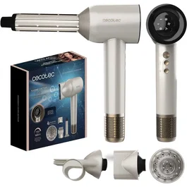 Cecotec DryGlam Waves Champagne Sèche-cheveux 1600 W avec Technologie Plasma et Têtes Coanda 4 en 1
