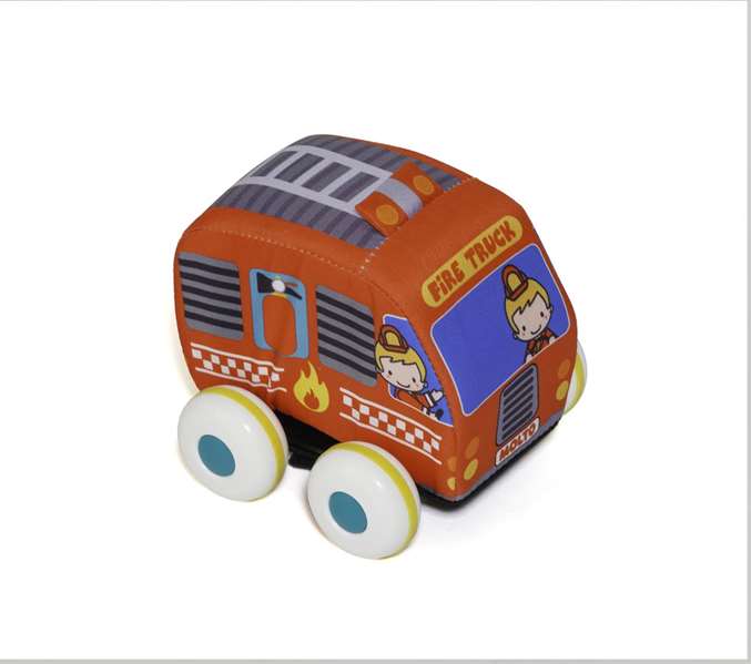 Molto - Set de 3 Voitures à friction - Jouet pour enfant à partir de 1 an - Jeu de voitures en tissu, sans piles, sans montage, boîte et instructions en espagnol et anglais