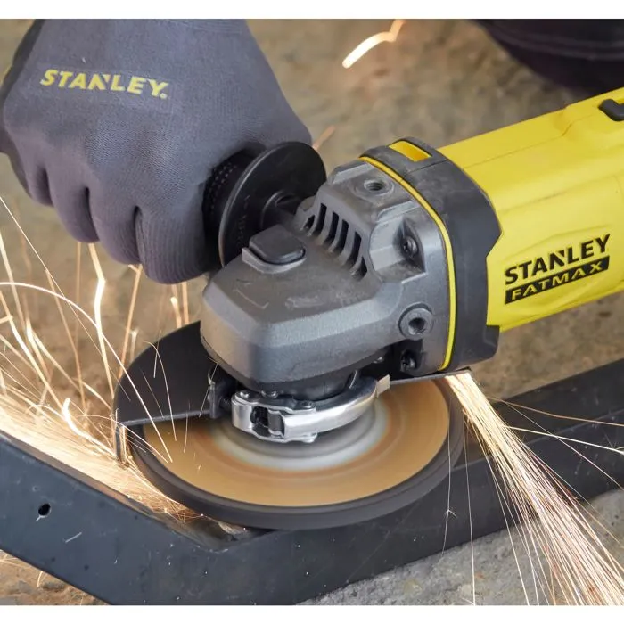 STANLEY FATMAX Meuleuse sans fil 125 mm 18V, 2 batteries 4 Ah + chargeur 2 A, référence SFMCG400M2K-QW