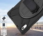 eSTUFF Coque CHICAGO pour iPad 11e/10e génération avec protecteur d'écran intégré, anti-choc MIL-STD-810H, béquille et poignée - Noir