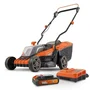 Dual Power Tondeuse à Gazon sans Fil 20V POWDPGLWS1 - Largeur de Coupe 34 cm, Moteur Brushless, Batterie 4Ah et Chargeur Inclus, 5 Hauteurs Réglables, Sac 30 L