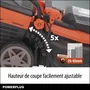 Dual Power Tondeuse à Gazon sans Fil 20V POWDPGLWS1 - Largeur de Coupe 34 cm, Moteur Brushless, Batterie 4Ah et Chargeur Inclus, 5 Hauteurs Réglables, Sac 30 L