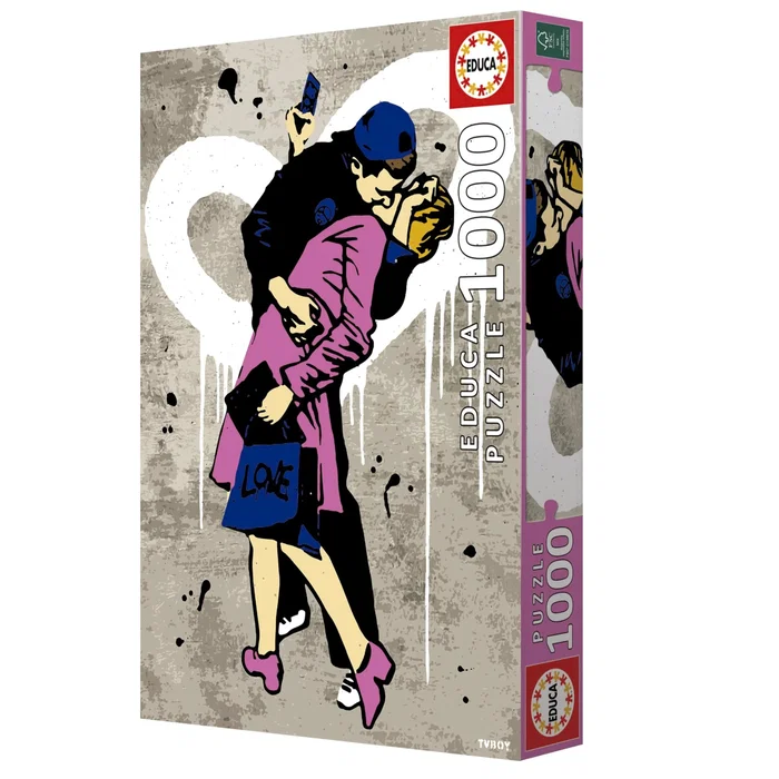 Educa Puzzle Le Baiser par TV Boy 1000 Pièces 68 x 48 cm pour Adultes