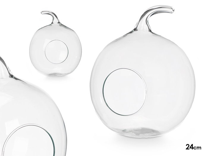 GIFTDECOR Pomme en Cristal avec Trou 24cm Transparente GIFTDECOR Pomme en Cristal avec Trou 24cm Transparente