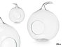 GIFTDECOR Pomme en Cristal avec Trou 24cm Transparente