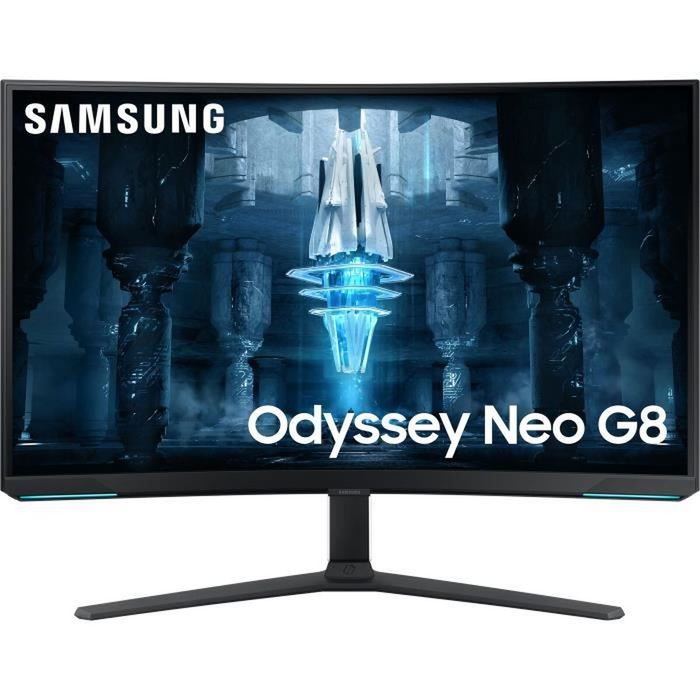 Samsung LS32BG850NP Ecran Gaming Odyssey G8 32 Pouces Noir - Ecran plat 4K UHD, 240 Hz, 1ms, HDMI, DisplayPort, HDR 600, AMD FreeSync Premium Pro