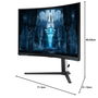 Samsung LS32BG850NP Ecran Gaming Odyssey G8 32 Pouces Noir - Ecran plat 4K UHD, 240 Hz, 1ms, HDMI, DisplayPort, HDR 600, AMD FreeSync Premium Pro