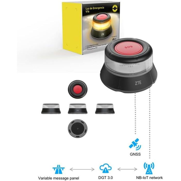 Balise d'urgence V16 connectée DGT 3.0 ZTE E1 Balise d'urgence V16 connectée DGT 3.0 ZTE E1