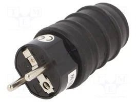PAWBOL Connecteur d'alimentation AC mâle Uni-Schuko noir