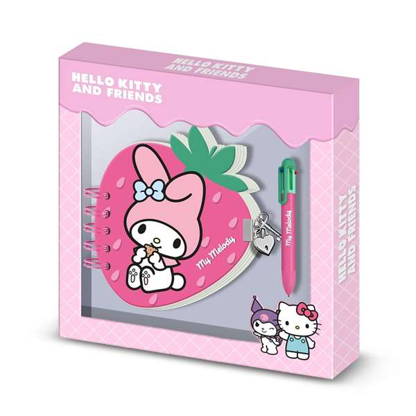 Karactermania My Melody - Agenda Journal avec Cadenas et Stylo 6 Couleurs - Licorne et Fraise - 80 Pages - 24x23x2,5 cm Karactermania My Melody - Agenda Journal avec Cadenas et Stylo 6 Couleurs - Licorne et Fraise - 80 Pages - 24x23x2,5 cm