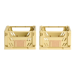 Day Lot de 2 boîtes de rangement pliables jaune sable