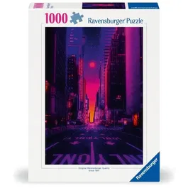 Ravensburger Puzzle 1000 pièces - Les néons de New York - Puzzle 70 x 50 cm - À partir de 12 ans