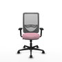 PIQUERAS Y CRESPO Chaise Zulema Synchro Rose et Gris