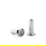 HERRAJES ALK Komby - Tube d'union à tête plate M4 nickelé avec vis de 15 mm, jeu de quincaillerie