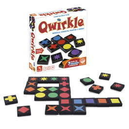 Lúdilo Jeu de stratégie Qwirkle 80450 - Jeu tactique de connexion couleurs et formes pour adultes et familles de 2 à 4 joueurs