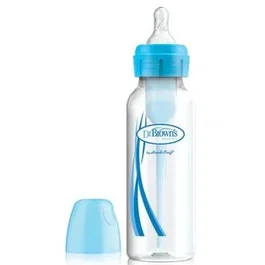 DR. BROWN´S Biberon Options avec tétine en silicone rond 250ml bleu